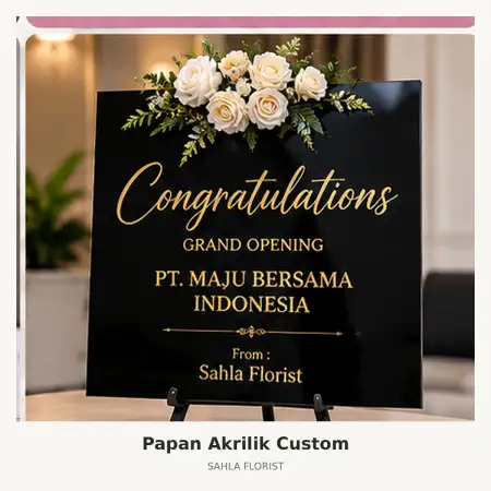 Papan Bunga Akrilik Nias